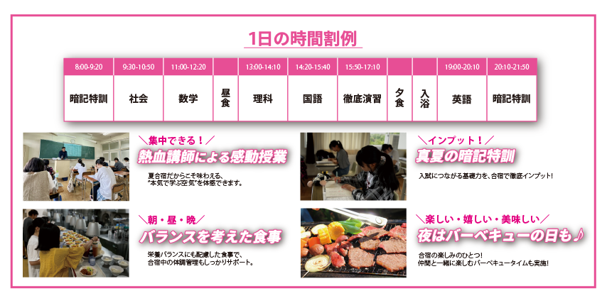 夏の合宿料金